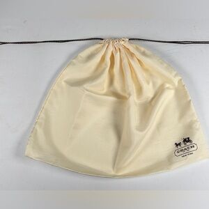 Coach Cream drawstring Storage Bag. Dust bag.